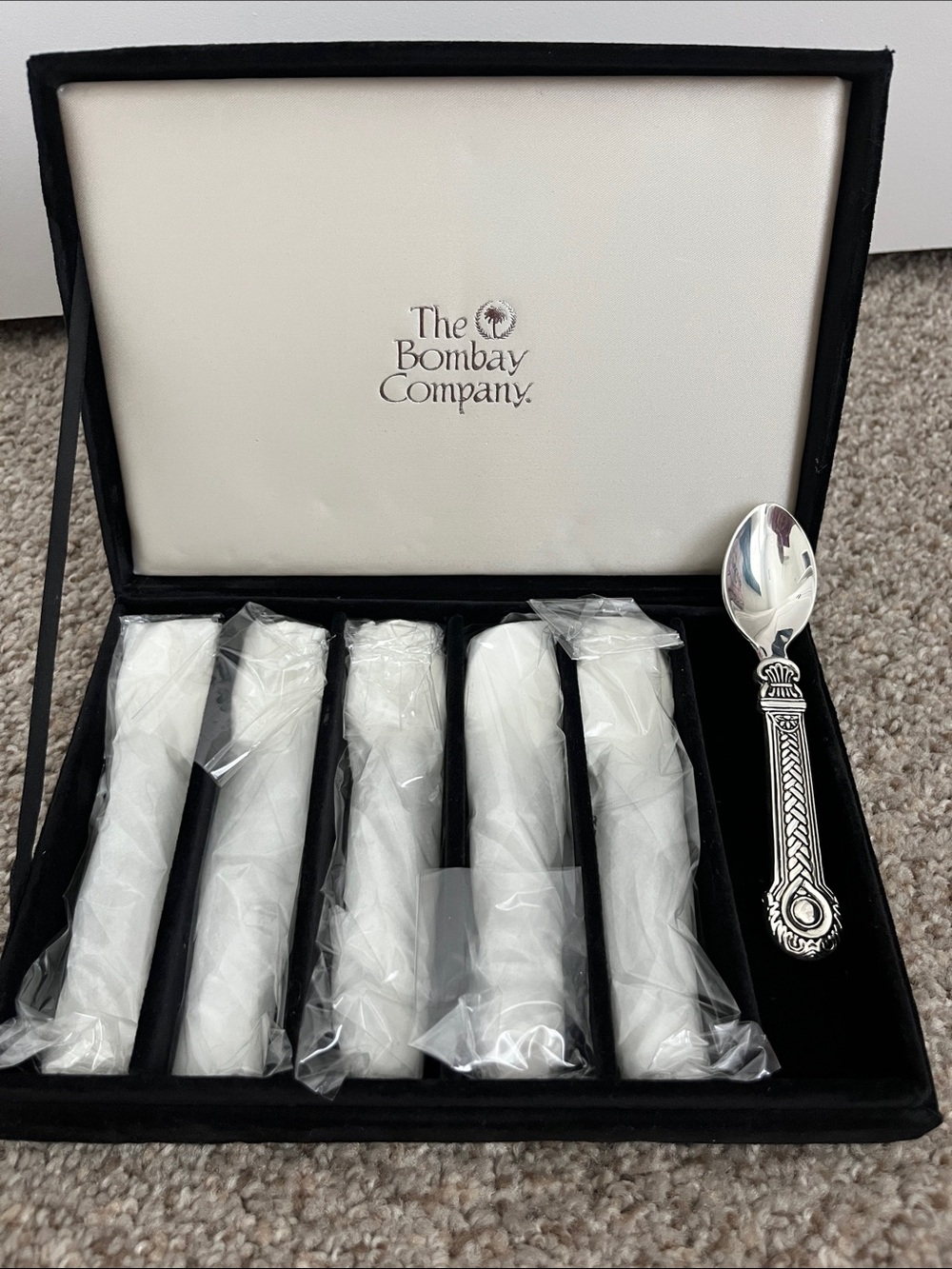 The Bombay Company Silver-Plate Ornate Serving Spoon - Silver Finish